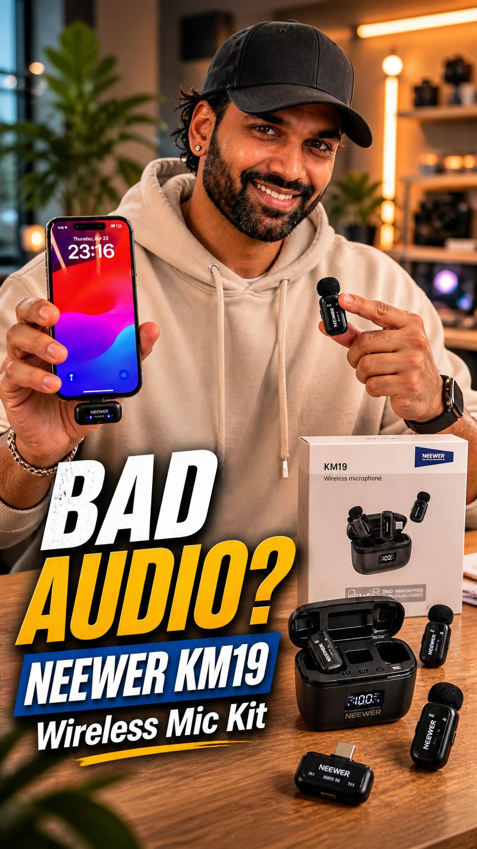 Your video can look amazing… but bad audio makes people scroll.
I started using the NEEWER KM19 wireless mic kit for Reels, vlogs, interviews, and talking-head videos.
Clip the mic on, plug the USB-C receiver into your phone, and you’re ready to record cleaner voice audio without a complicated setup.
Small kit. Big upgrade for creators.
#NEEWER #NEEWERKM19 #WirelessMic #CreatorGear #ContentCreator