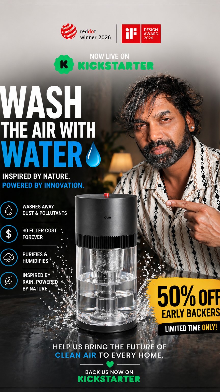 POV: you just realized you’ve been doing air purifiers wrong this whole time 💧
No filters. No replacement costs. No landfill waste. The CUE Air Washer cleans your air with water — and I just backed it on Kickstarter.
Up to 50% off for backers. Ends May 7. Link in bio 🔗
#CUEAirWasher #Watervation #Kickstarter #KickstarterBacker #KickstarterFinds